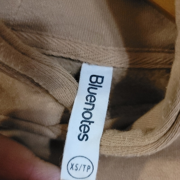 Aero Boxy Crop Fleece Pullover Hoodie in Brown Size XS - Picture 4 of 6